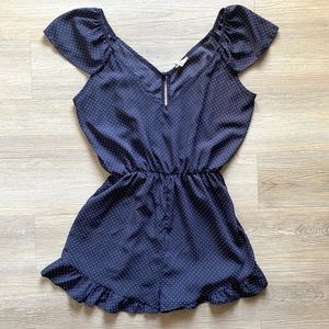 URBAN OUTFITTERS POLKA DOT RUFFLE ROMPER